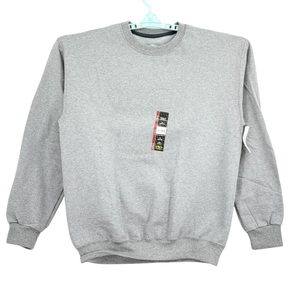 Athletic Works Men's Fleece Gray Crew Sweatshirt M (38-40) Moisture Wicking NWT